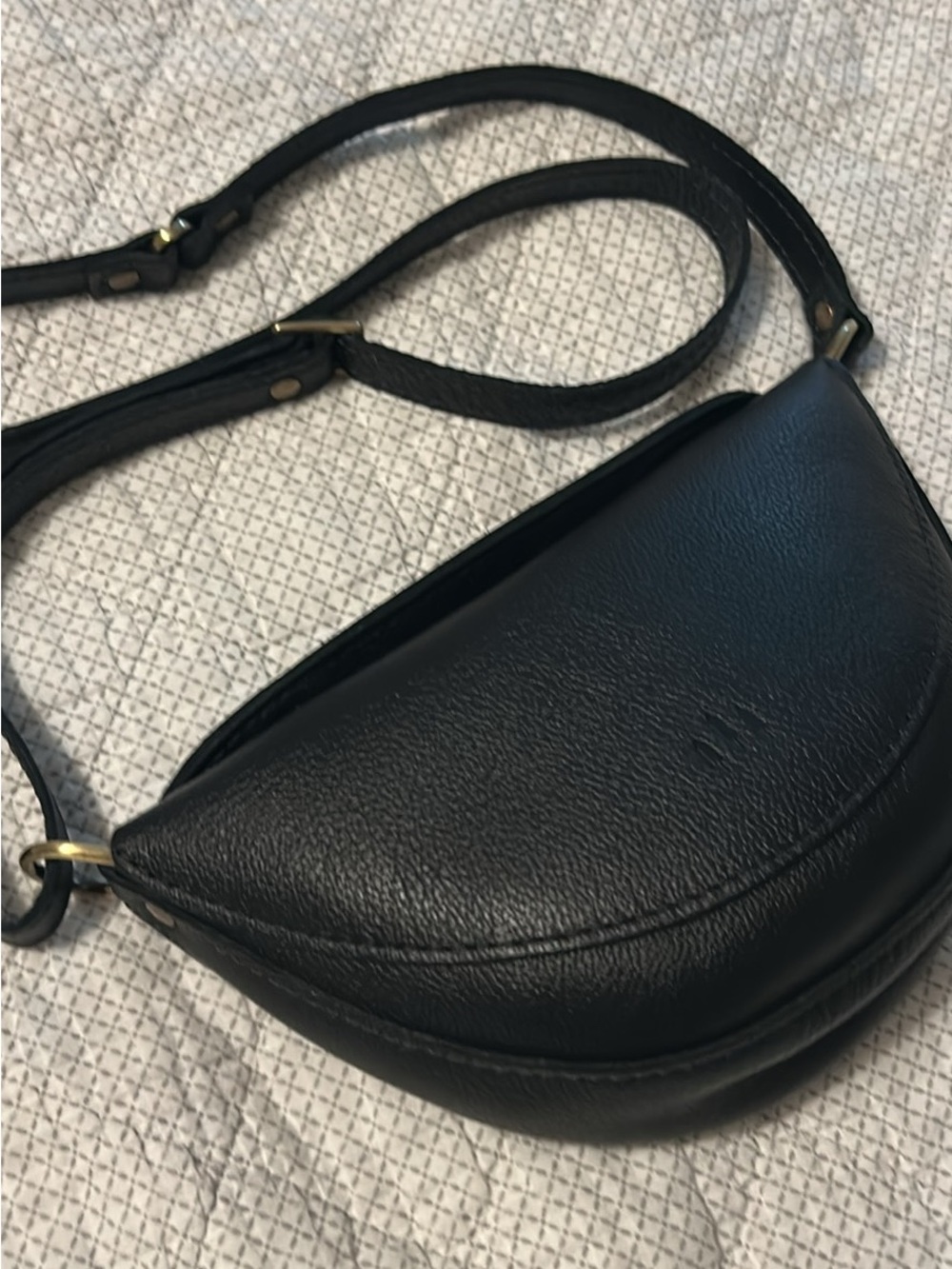 Portland Leather Black Koala Crossbody Bag